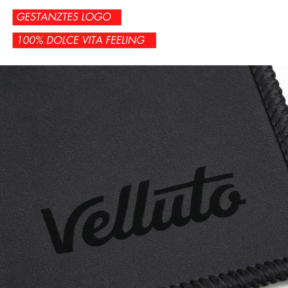 Velluto Brillenputztuch Schwarz