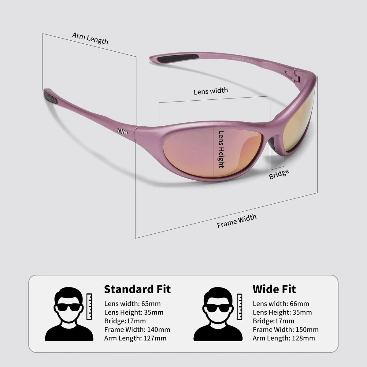TIJN Sports Sunglasses for Men Women UV400 Wraparound Cycling Baseball Fishing Running Golf Fashion Outdoor Shades, Vanta