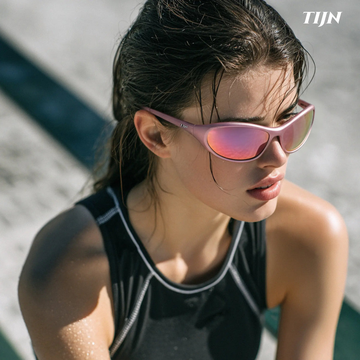 TIJN Sports Sunglasses for Men Women UV400 Wraparound Cycling Baseball Fishing Running Golf Fashion Outdoor Shades, Vanta