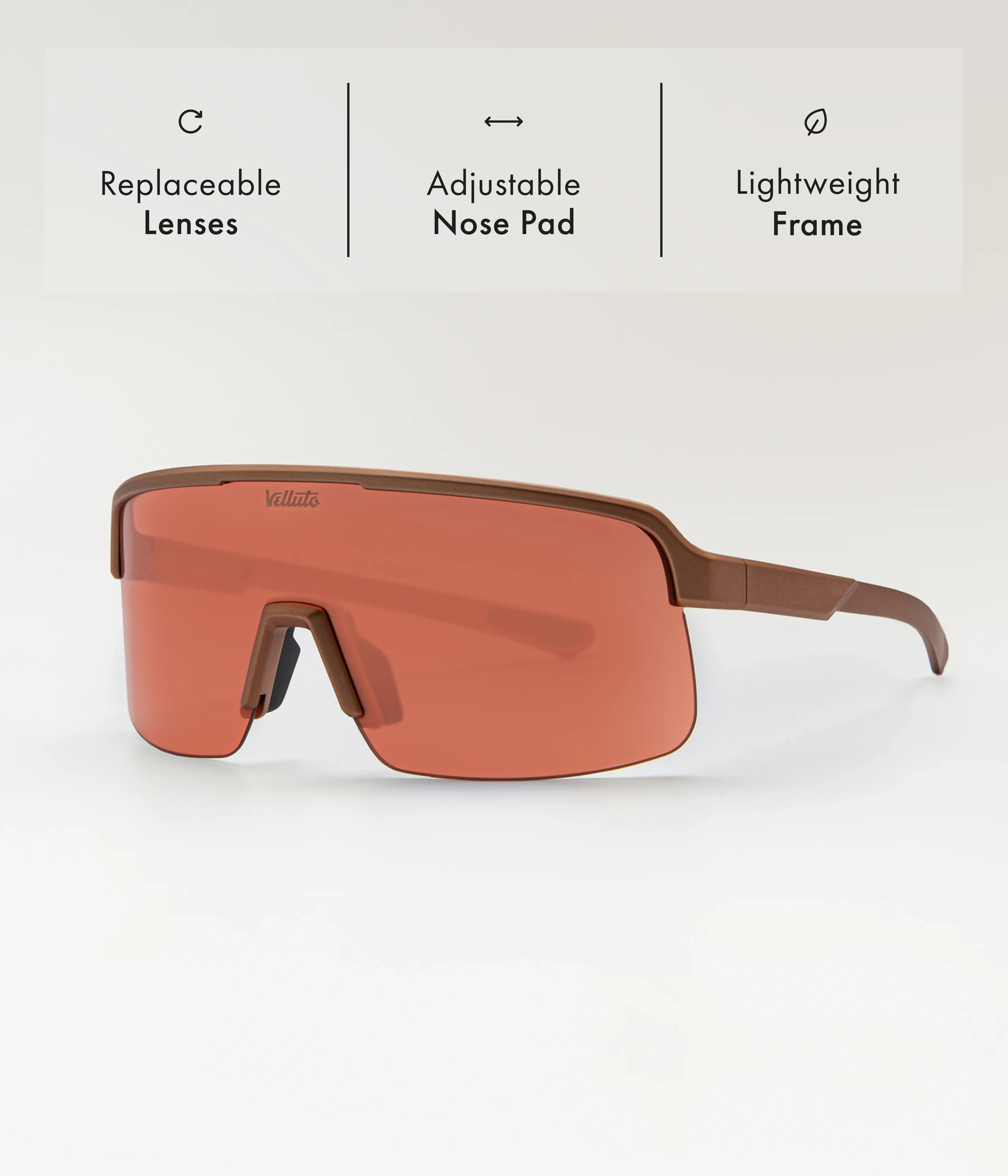 Velluto StradaPro Cycling Glasses | Arancia